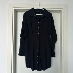 ASOS DESIGN Long Shirt Dress with Snap Buttons